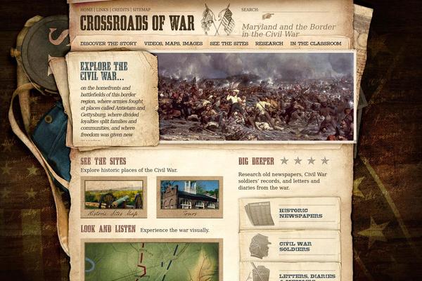 Crossroads theme site design template sample
