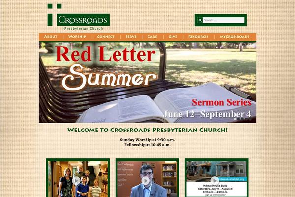 Crossroads theme site design template sample