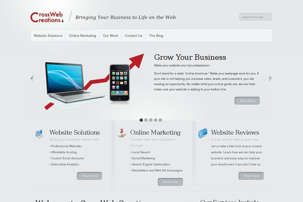 Minimal theme site design template sample