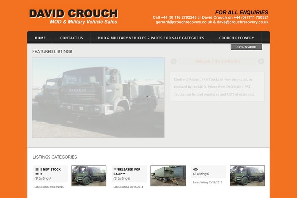 Listings theme site design template sample