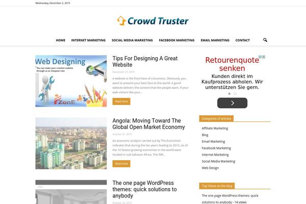 Newspaper theme site design template sample