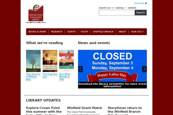 crownpointlibrary.org site used Prefab-dd