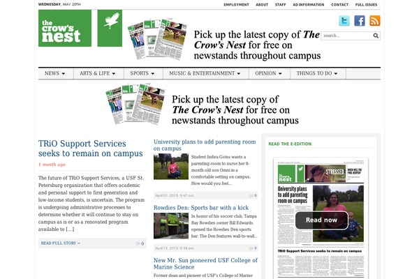 Tribune theme site design template sample
