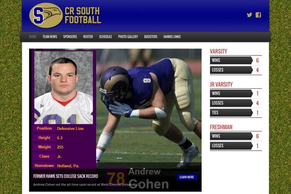 crsfootball.com site used Sports-team-theme