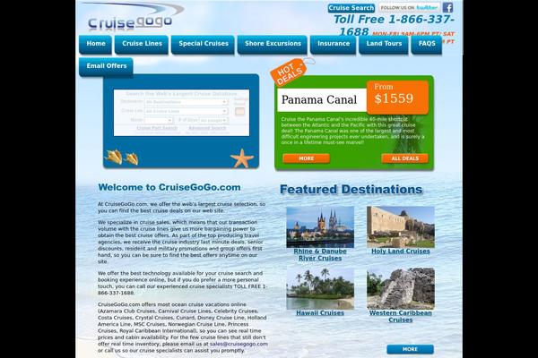 Cruise theme site design template sample
