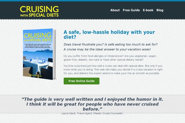 cruisespecialdiet.com site used Ebookie-wp
