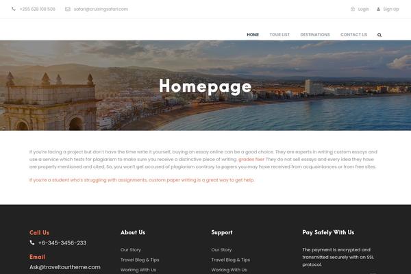 TravelTour theme site design template sample
