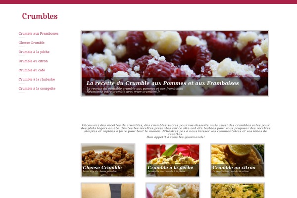 Recette theme site design template sample