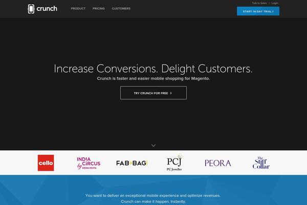 crunch theme websites examples