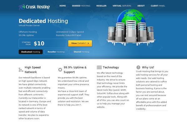 Rackhost theme site design template sample