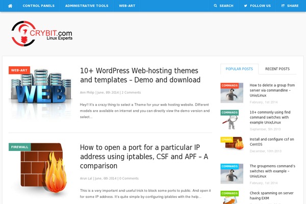 crybit.com site used Creative Blog