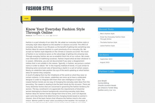 Living Journal theme site design template sample