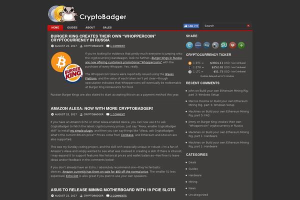 Site using Cryptocurrency Ticker plugin