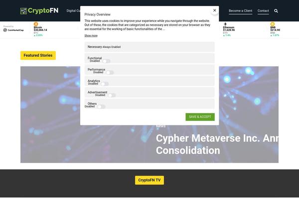 cryptofn.com site used Cryptonite