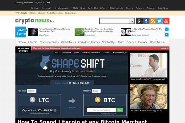 cryptonews.biz site used Thebusinessnews-single-pro