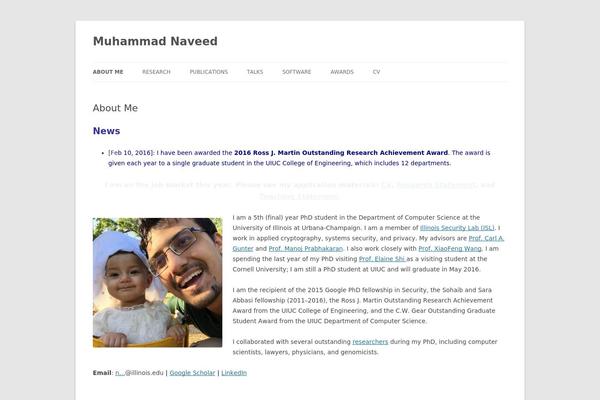 Twenty Twelve theme site design template sample