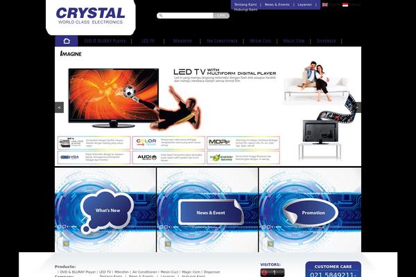 Crystal theme site design template sample