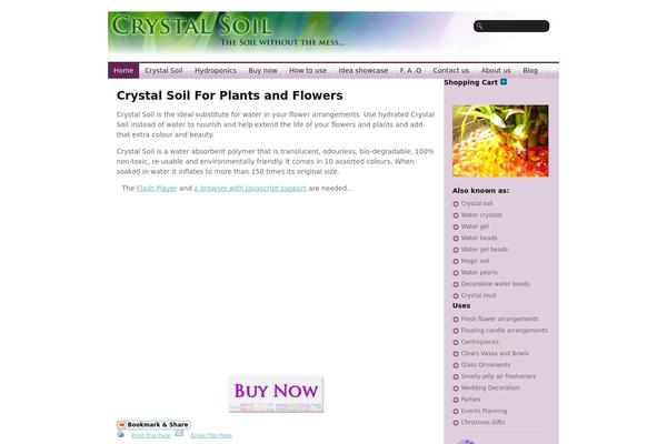 Crystal theme site design template sample