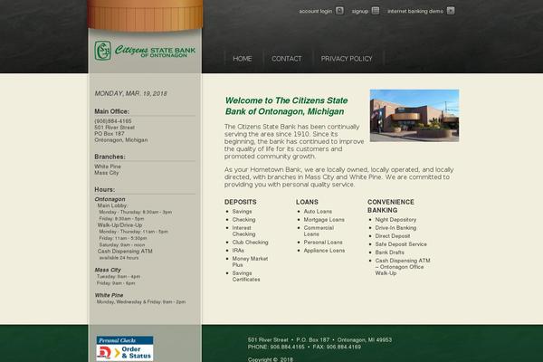 csbont.com site used Bank