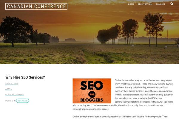 Radium theme site design template sample