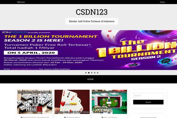 X Blog theme site design template sample