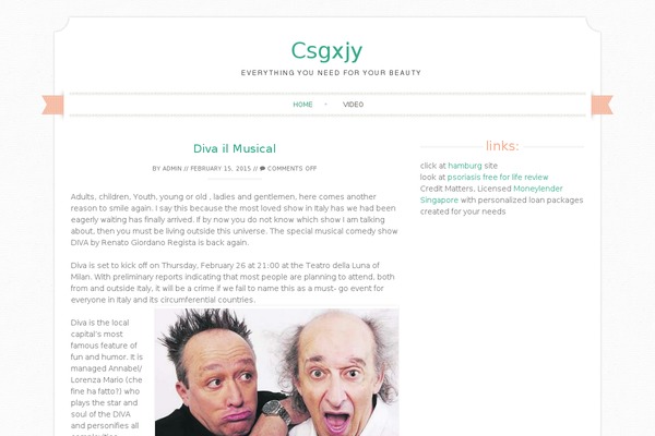 Sugar and Spice theme site design template sample