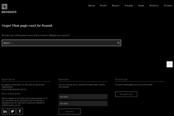 Designate theme site design template sample