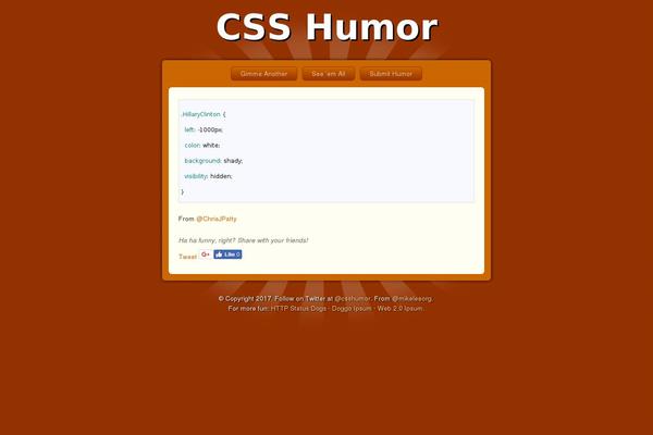csshumor.com site used Csshumor