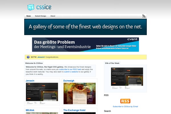 cssice.com site used Cssgallery