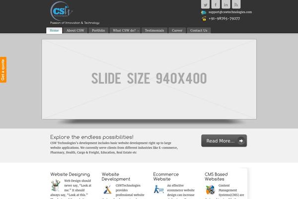 PureVISION theme site design template sample