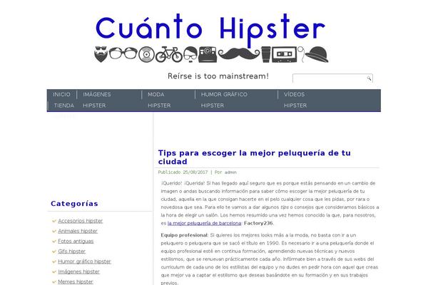 cuantohipster.com site used Plantillacuantohipster2