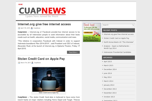 Wire News theme site design template sample