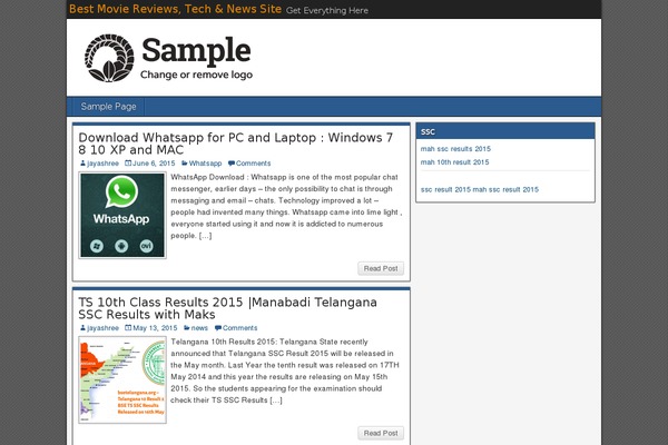 Tribune theme site design template sample