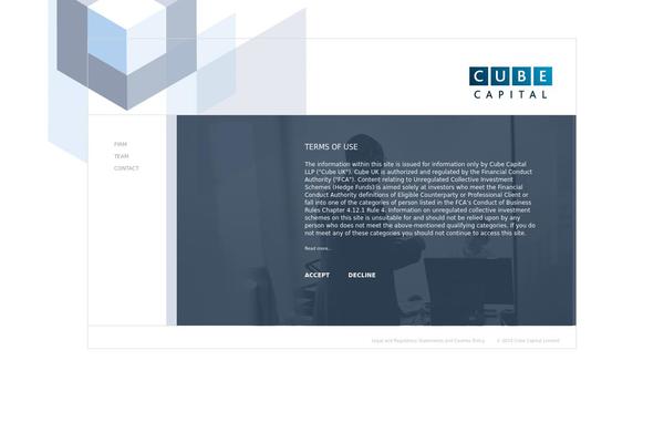Cube theme site design template sample