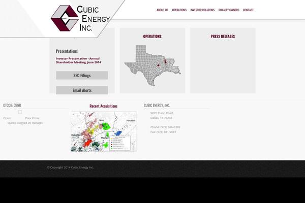 Cubic theme site design template sample