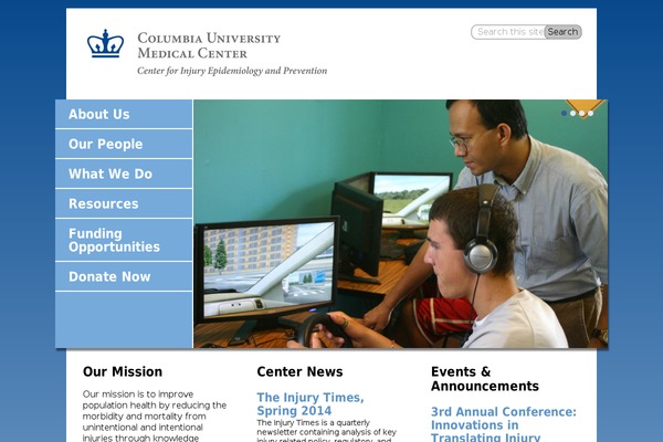 Columbia theme site design template sample