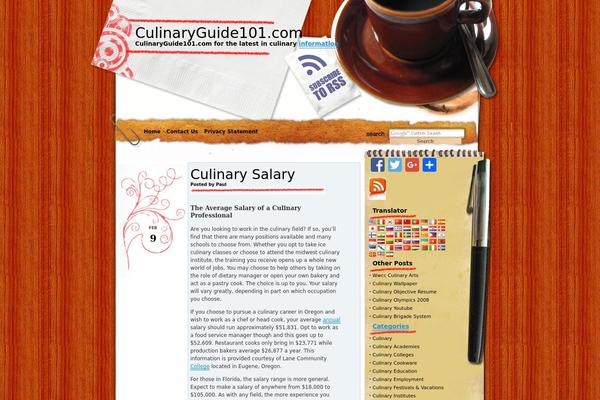 Morning Coffee theme site design template sample