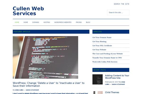 Cws theme site design template sample