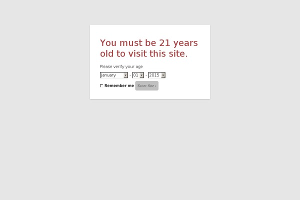 Site using Age Verify plugin