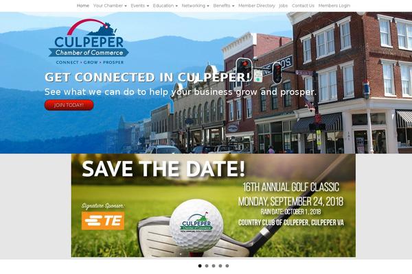 culpeperchamber.com site used Wp_simple