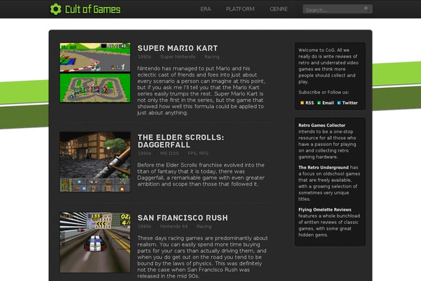 cultofgames.com site used Cog