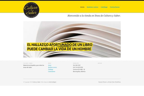 Classica theme site design template sample