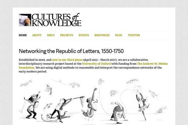 culturesofknowledge.org site used Twentytwelve-child
