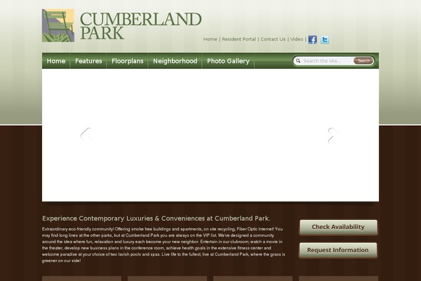 cumberlandparkapartments.com site used Cumberland