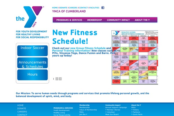 Ymca theme site design template sample
