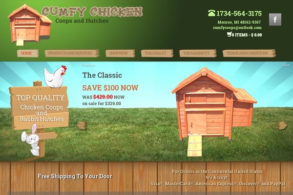 cumfychickencoops.com site used Cumfychickencoop