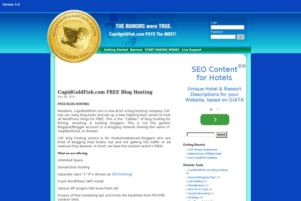 cupidgoldfish.com site used Default