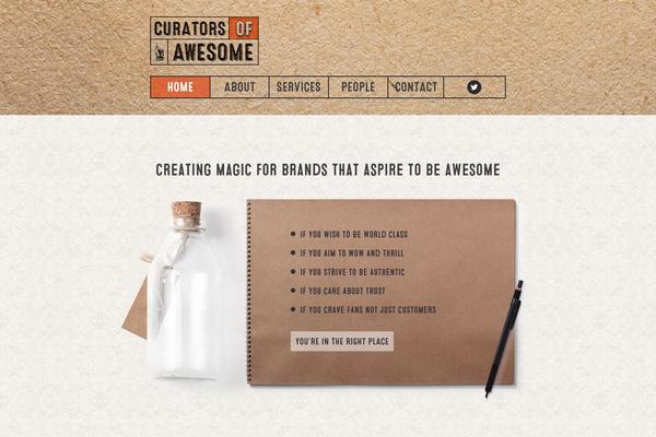 Curator theme site design template sample