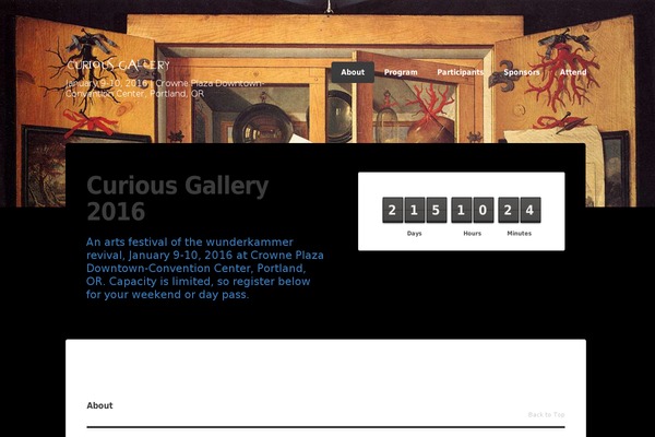 curiousgallerypdx.com site used Rocketick