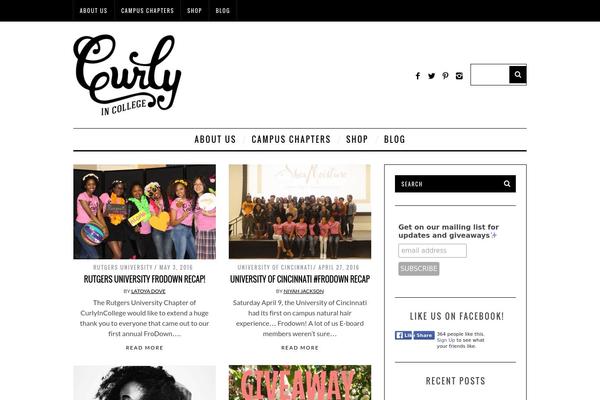 curlyincollege.com site used Promola